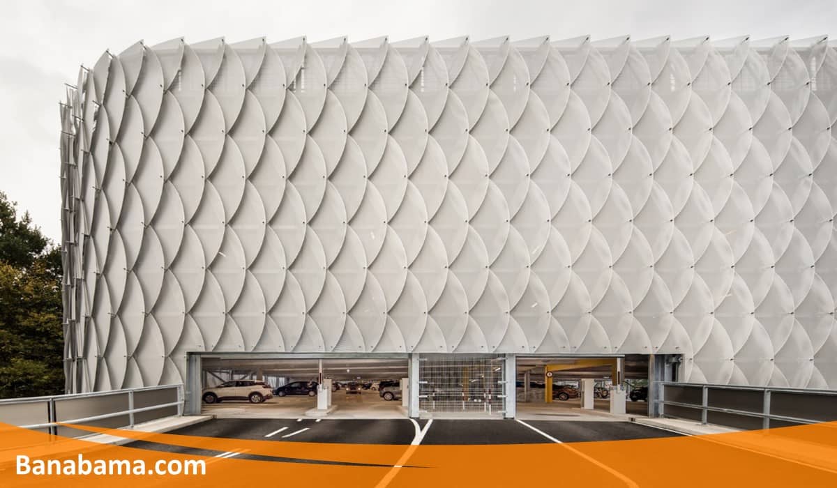 طراحی نمای دیوار پارکینگ