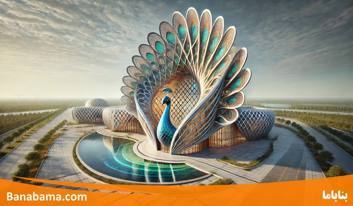طراحی نمای طرح طاووس با هوش مصنوعی