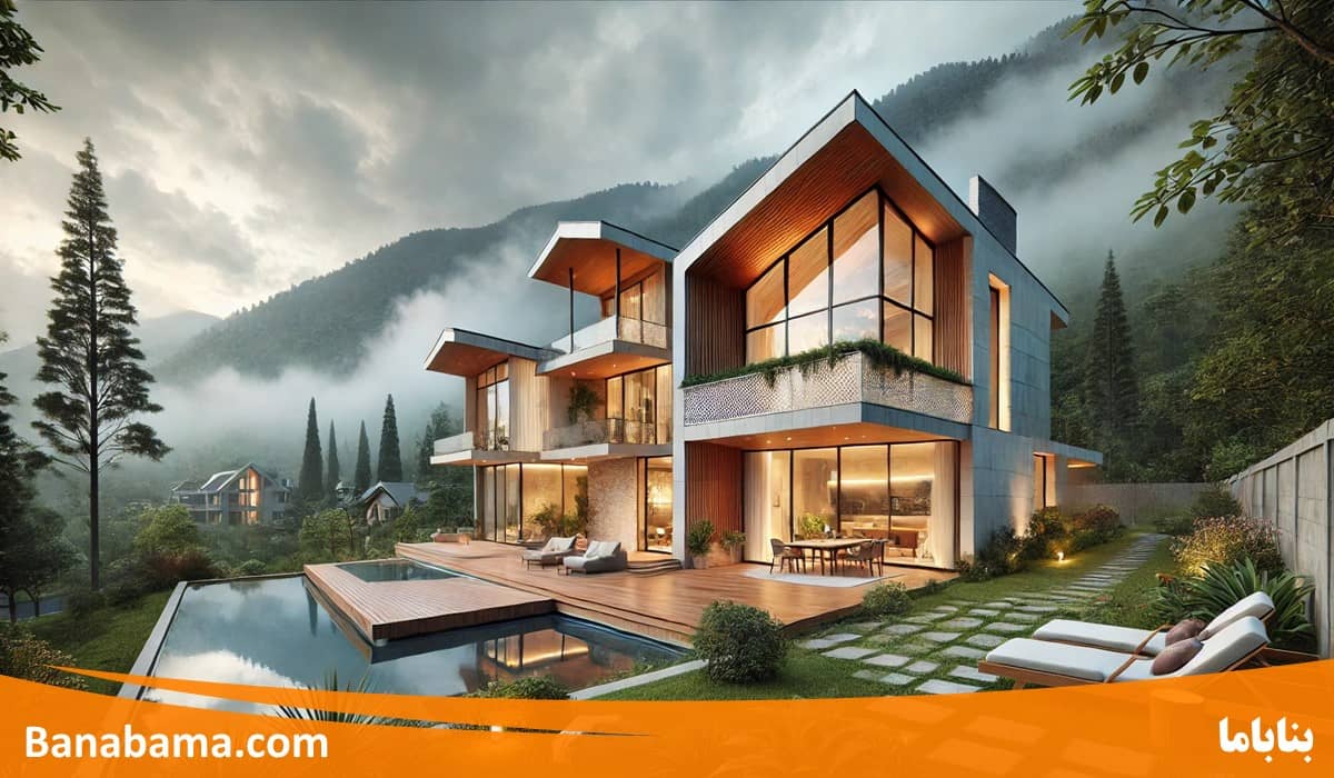 طراحی نمای ویلا با هوش مصنوعی