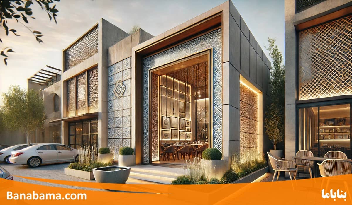 نمای رستوران ایرانی با هوش مصنوعی