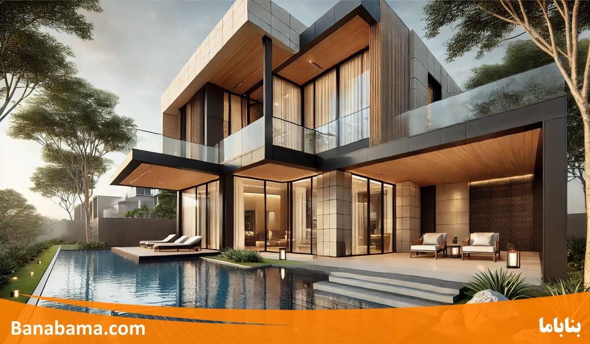 نمای ویلا با هوش مصنوعی