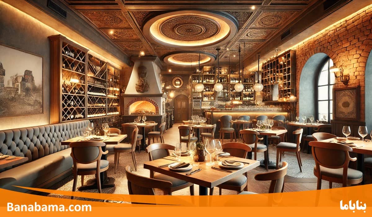 دکوراسیون رستوران ایتالیایی با هوش مصنوعی